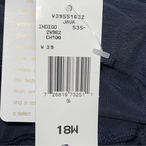 NWT Jones New York Navy Blue  Silk pants. Size 18 W New - old stock - Picture 6 of 8